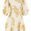 Zimmermann Empire Mini Dress (Cream Gold) - RRP $495 -Fashion Evening Dress Store 1.3188drpos.crmgld.cream gold flat 1