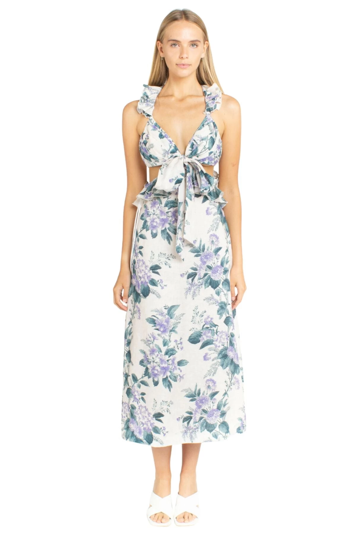 ZIMMERMANN Cassia Ruffle Midi Dress - RRP $696 3 ZIMMERMANN Cassia Ruffle Midi Dress - RRP $696