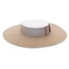 MORGAN & TAYLOR Cleopatra Boater Hat (Nude/ White)
