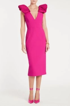 REBECCA VALLANCE Cupids Bow Midi Dress - RRP $629 9 REBECCA VALLANCE Cupids Bow Midi Dress - RRP $629 -Fashion Evening Dress Store 2203 1610 CUPIDS BOW MIDI HOT PINK webres 82503.1659417717