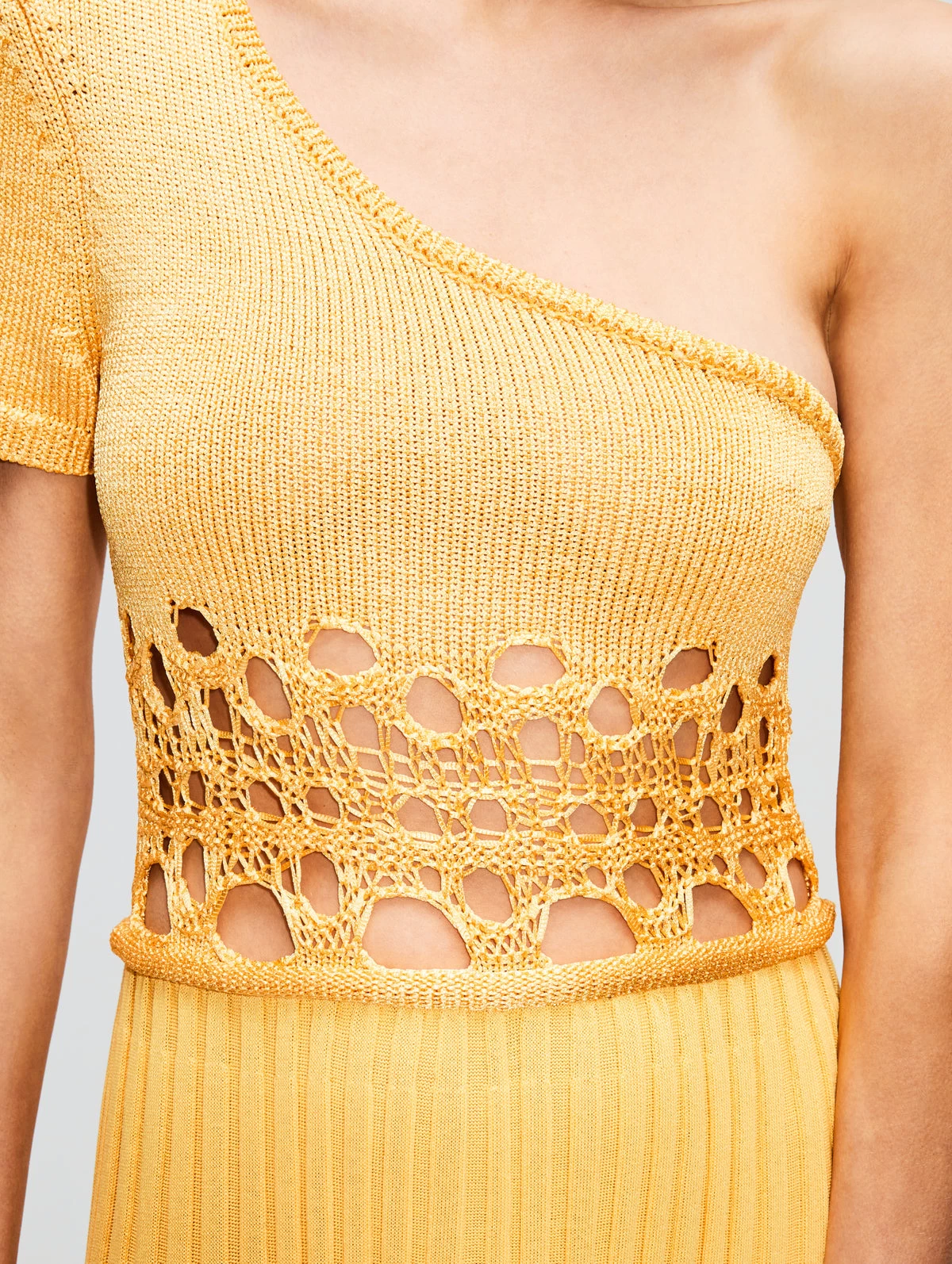 CHRISTOPHER ESBER Crochet One Shoulder Dress (Yellow) - RRP $970 5 CHRISTOPHER ESBER Crochet One Shoulder Dress (Yellow) - RRP $970 - Image 3