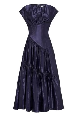 AJE Serendipity Reflection Midi Dress (Navy Blue) - RRP $595 -Fashion Evening Dress Store 5b631594 6cfd 48e4 9216 b33fc2771154