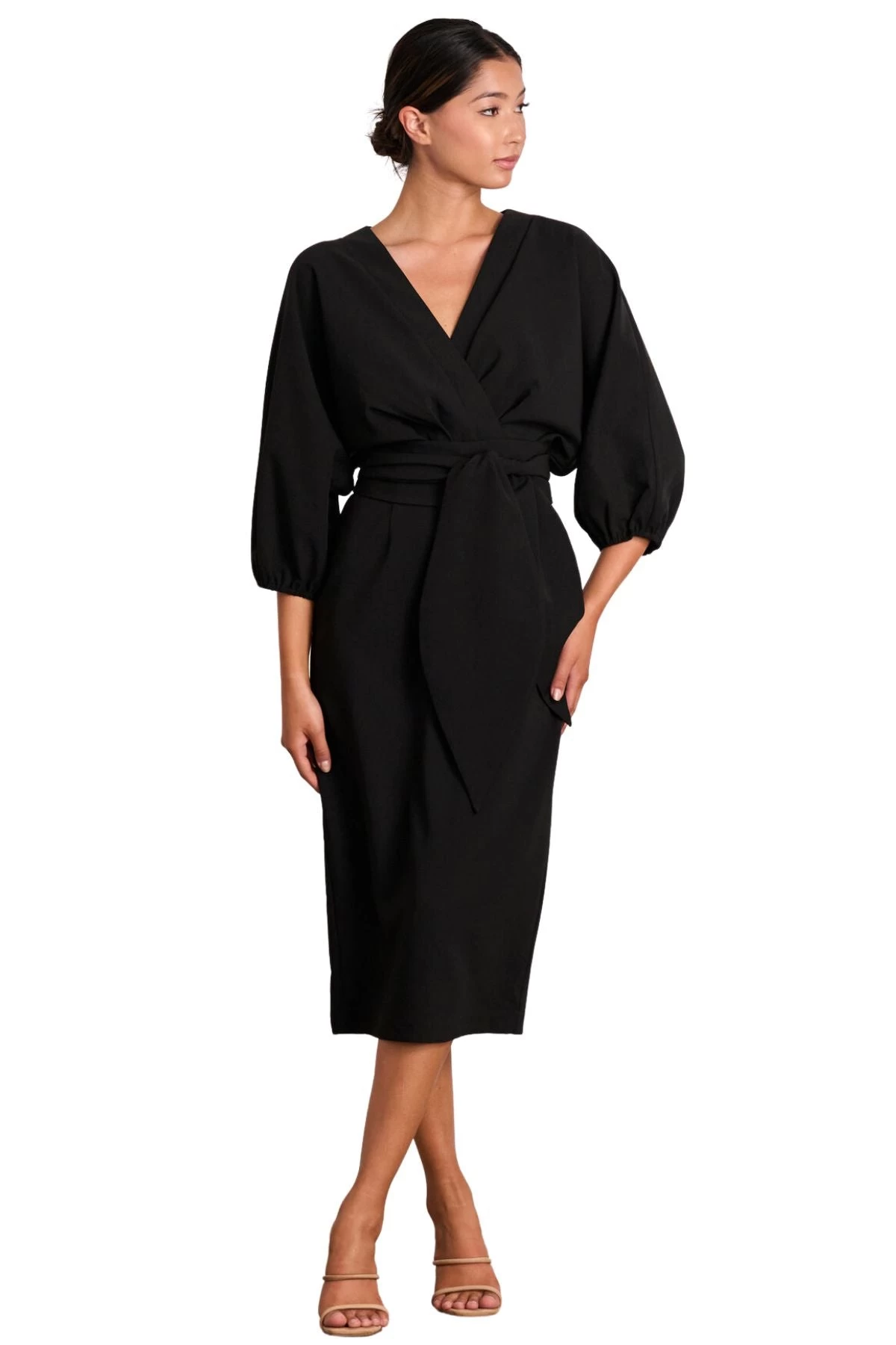 PASDUCHAS Emerson Drape Midi (Black) - RRP $330 3 PASDUCHAS Emerson Drape Midi (Black) - RRP $330