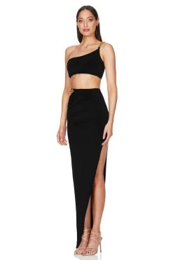 BUY IT NOOKIE Alyssa Chain Crop & Skirt (Black) -Fashion Evening Dress Store NJFM2212 NJFM2213 ALYSSA CROP AND SKIRT BLACK S 1800x1800 418f7c0c 62ce 497a 94e5 0ede36e304f7