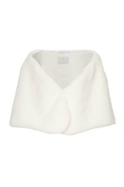 UNREAL FUR Yasmine Wrap Fur Stole (White)