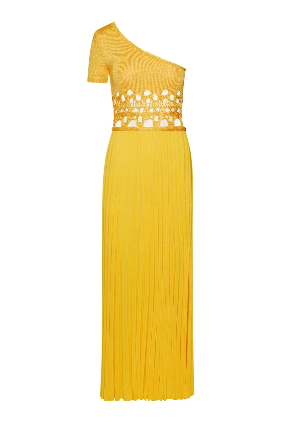 CHRISTOPHER ESBER Crochet One Shoulder Dress (Yellow) - RRP $970 3 CHRISTOPHER ESBER Crochet One Shoulder Dress (Yellow) - RRP $970