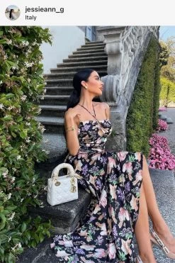 BUY IT NOOKIE Simone Frill Maxi (Black Floral) -Fashion Evening Dress Store USETHISFORWEBSITEPRODUCT 39 037f0123 e559 4bca 9adf f8f11346264d