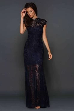ELLE ZEITOUNE Demi Dress (Navy) -Fashion Evening Dress Store elle zeitoune demi dress navy dress for a night 30754276 1