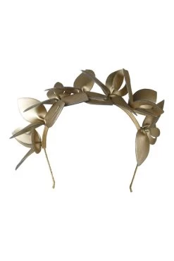 Hire MORGAN & TAYLOR Lavina Crown Fascinator (Gold)