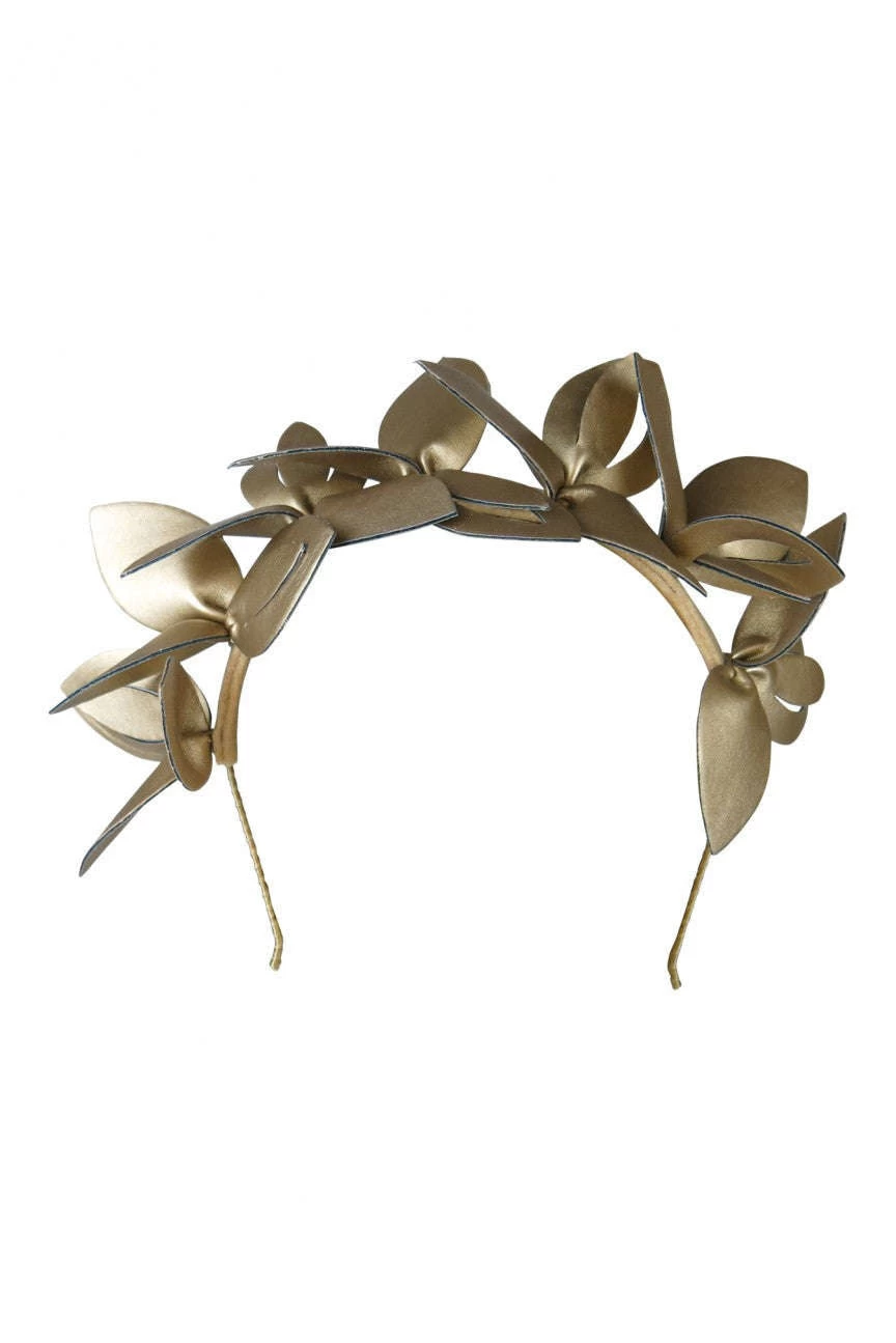 Hire MORGAN & TAYLOR Lavina Crown Fascinator (Gold) 3 Hire MORGAN & TAYLOR Lavina Crown Fascinator (Gold)