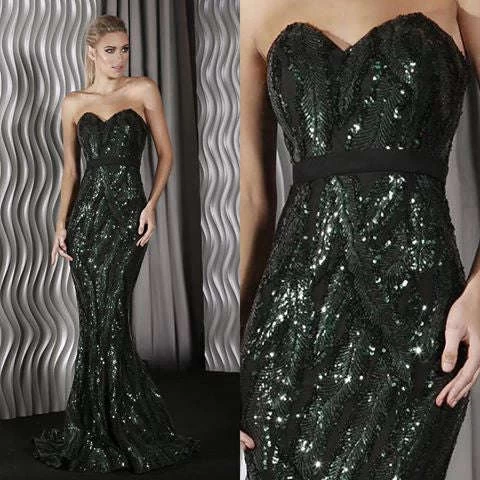 BUY IT JADORE Mia Full Length Gown J9116 (Forest) 5 BUY IT JADORE Mia Full Length Gown J9116 (Forest) - Image 3