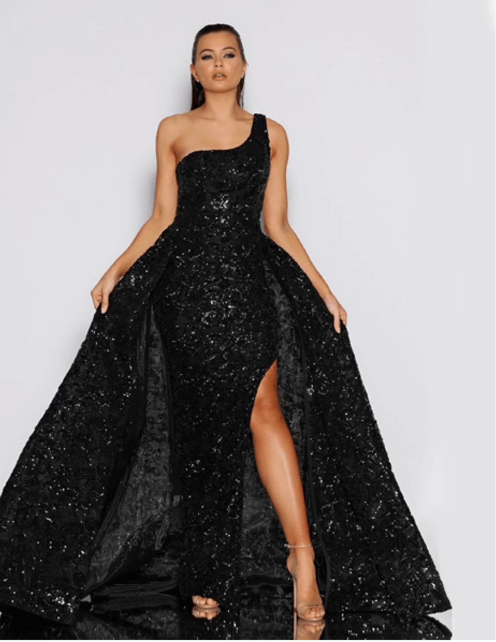 BUY IT JADORE Samantha Gown With Overskirt JX2010 (Black) 5 BUY IT JADORE Samantha Gown With Overskirt JX2010 (Black) - Image 3