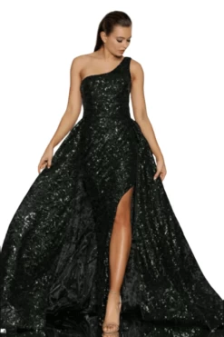 BUY IT JADORE Samantha Gown With Overskirt JX2010 (Bottle Green)