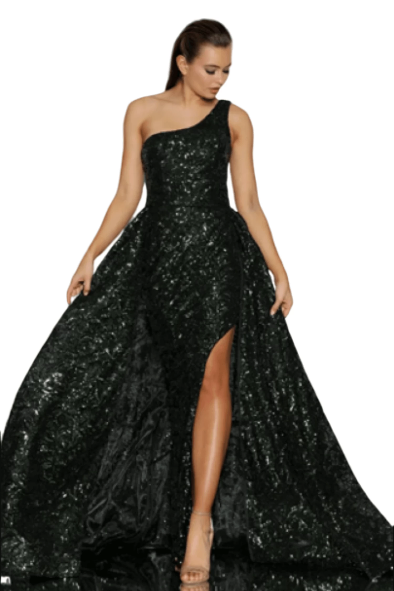 BUY IT JADORE Samantha Gown With Overskirt JX2010 (Bottle Green)