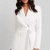 KOOKAI Pinstripe Blazer Playsuit - RRP $189 1 KOOKAI Pinstripe Blazer Playsuit - RRP $189 -Fashion Evening Dress Store kookai pinstripe blazer playsuit rrp 9 dress for a night 30754767