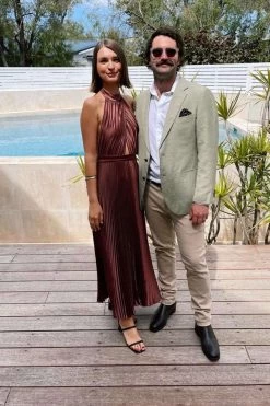 L'IDEE Renaissance Gown (Chocolate) - RRP $349 -Fashion Evening Dress Store lidee renaissance gown chocolate rrp 9 dress for a night 30754782