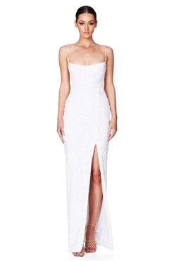 NOOKIE Confetti Gown (White) -$389 9 NOOKIE Confetti Gown (White) -$389 -Fashion Evening Dress Store nookie confetti gown white 9 dress for a night 30755262 1