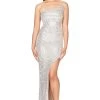 BUY IT NOOKIE Demi One Shoulder Gown (Silver)