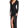 NOOKIE Selena Long Sleeve Gown (Black)- RRP $489 -Fashion Evening Dress Store nookie selena long sleeve gown black rrp 9 dress for a night 30755983 1