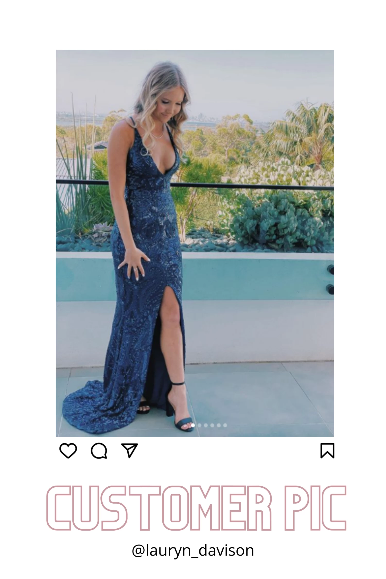 BUY IT NOOKIE Shanina Plunge Gown (Navy) 4 BUY IT NOOKIE Shanina Plunge Gown (Navy) - Image 2