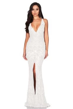 BUY IT NOOKIE Shanina Plunge Gown (White)