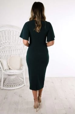 PASDUCHAS Marquise Midi Dress (Pine Green) - RRP $269 -Fashion Evening Dress Store pasduchas marquise midi dress pine green rrp 9 dress for a night 30756382 1