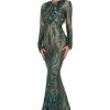 BUY IT PORTIA AND SCARLETT 1705 Long Sleeve Veronica Gown (Emerald)