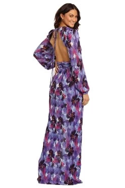 REBECCA VALLANCE Purple Rain Gown - RRP $999 -Fashion Evening Dress Store rebecca vallance purple rain gown balloon 1